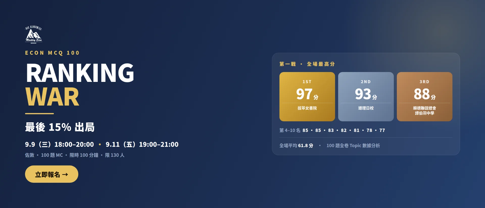 明道經濟第二場公開賽