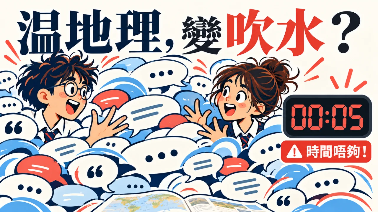 朋友一齊溫地理,點樣先唔會變成吹水時間?