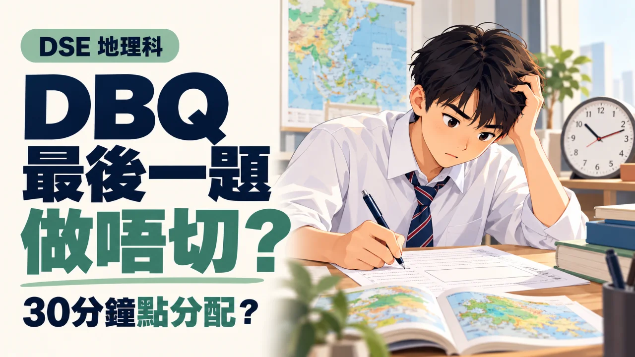 【DSE 地理】點解你嘅DBQ,永遠都係最後一題先兵荒馬亂?