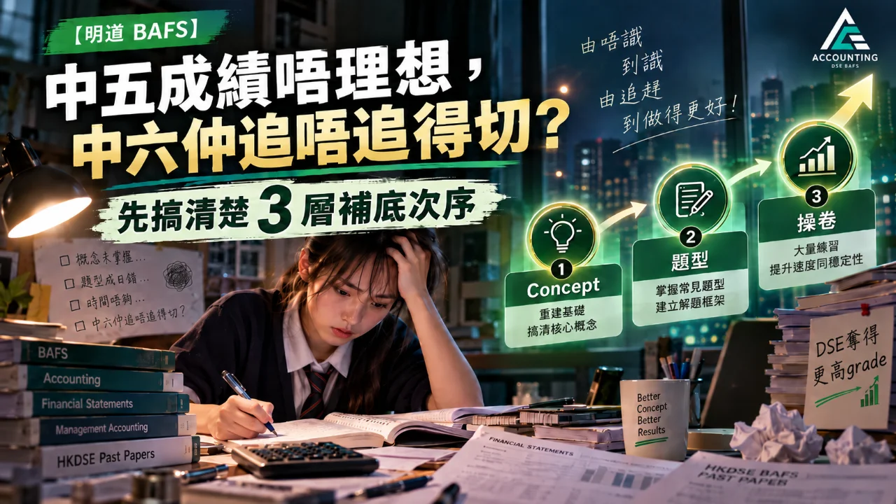 【明道 BAFS】中五成績唔理想,中六仲追唔追得切?先搞清楚 3 層補底次序