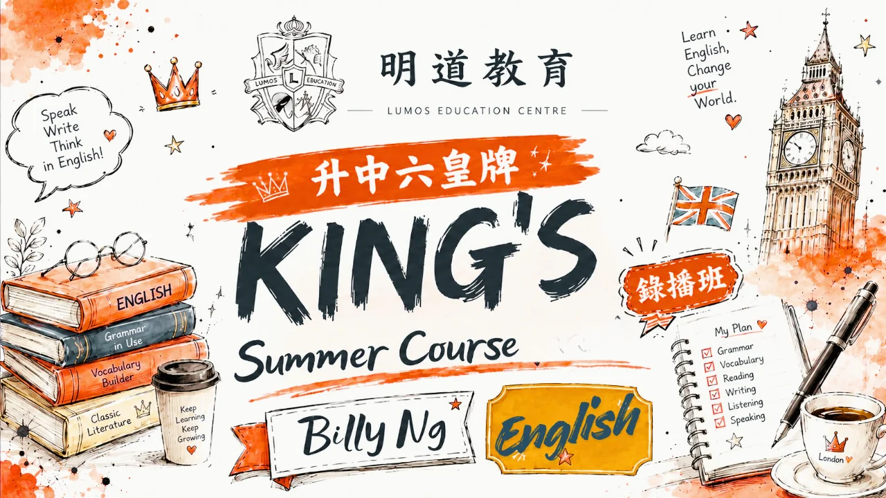 Billy Ng 升中六皇牌 King's Summer Course (Elite) 錄播班 | 明道教育 Lumos Education